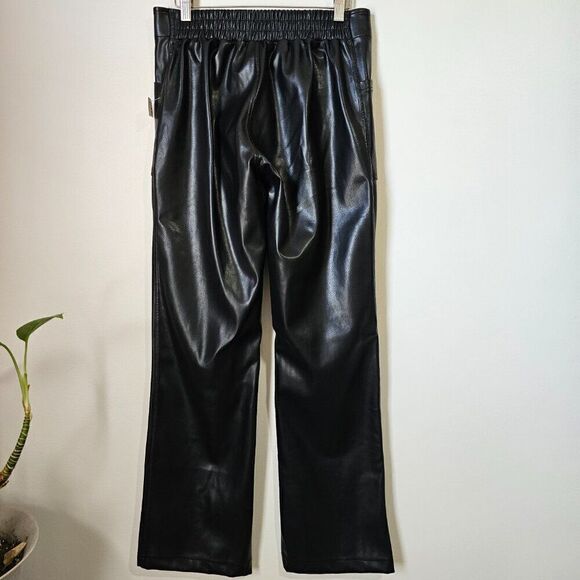 NEW WITH TAGS MONO B TOO COOL VEGAN LEATHER BLACK STRAIGHT PANTS SIZE M - Picture 6 of 15